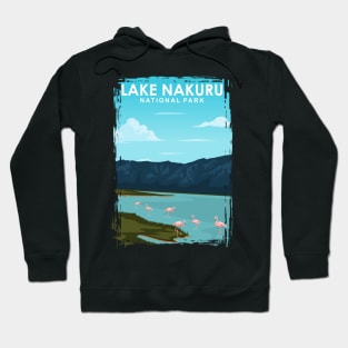 Lake Nakuru National Park Kenya Travel Poster Hoodie